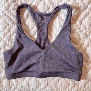 Gap Fit purple Heather ribbed sports bra